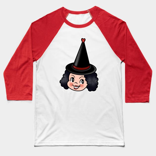 Witch Baseball T-Shirt by Evgenia